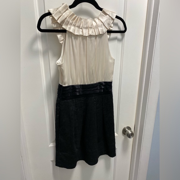 BCBGMaxAzria Cream and Black Ruffle Dress - Picture 3 of 3